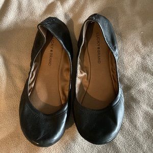Black Lucky Brand babydoll flats black